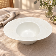 Devnow Oval Bowl White | Elegant White Glass Serving Bowl