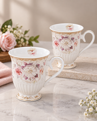 Gupan Coffee Mugs 2 Pcs Peach | Elegant Coffee Mug Set