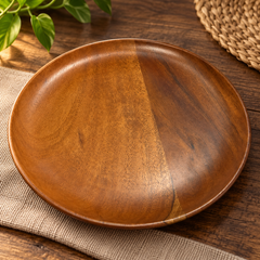 Furniv Wooden Plate 10 Inch | Stylish Wooden Serving Plate