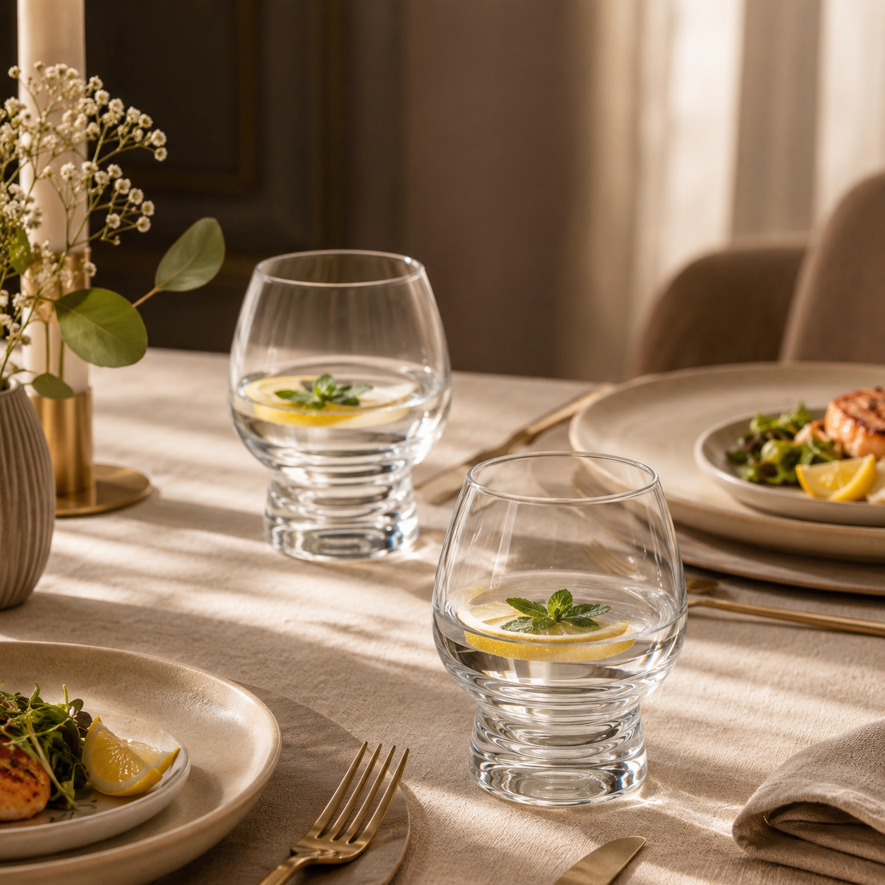 Hi Luxe Nitro Glass | Premium Drinking Glass | Elegant Beverage Glass for Home & Dining