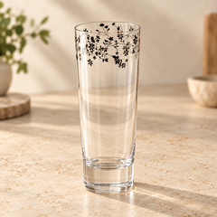 Devnow Mixology Palermo Premium Drinking 6 Glasses | Elegant Floral Glass for Water, Juice & Mocktails