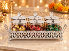 ShineMax S. Iron Candy Jar Set of 6 – Stylish Serveware Set