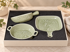 Vigneto V Serving Set 3 Pcs Green | Premium Serving Set