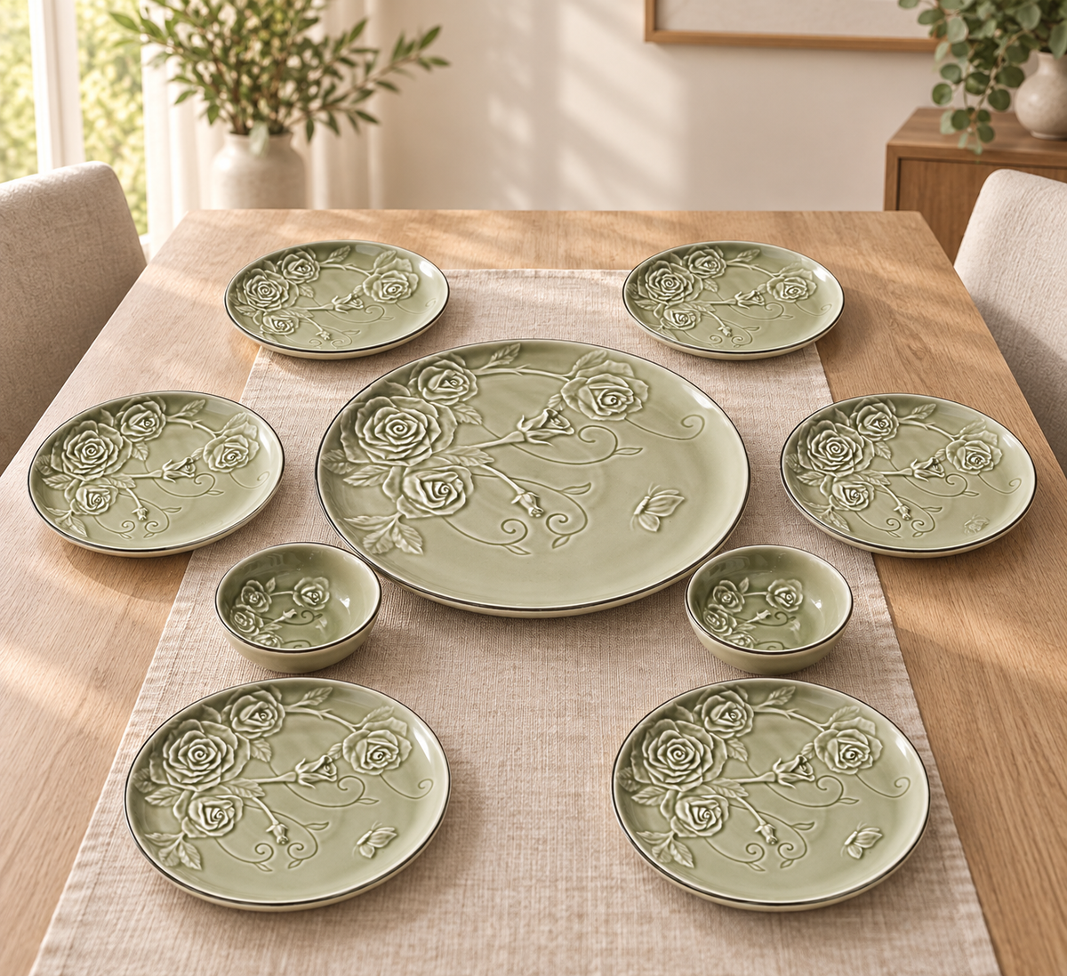 Vigneto V 9pc Snack Set DG | Premium Snack Serving Set