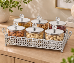ShineMax S. Iron Candy Jar Set of 6 – Stylish Serveware Set