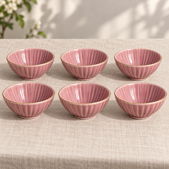 HR Bowl Set Pink 6 Pc | Henniger Premium Bowl Set