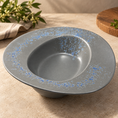 Devnow Oval Bowl Grey | Elegant Grey Glass Serving Bowl